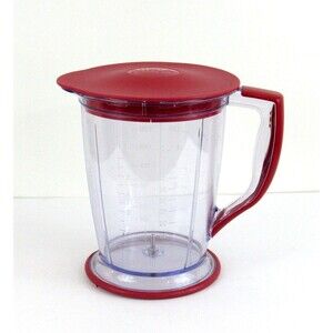 Ninja Master Prep QB750 30 Blender 48oz Pitcher & Lid Clear Red Replacement Part